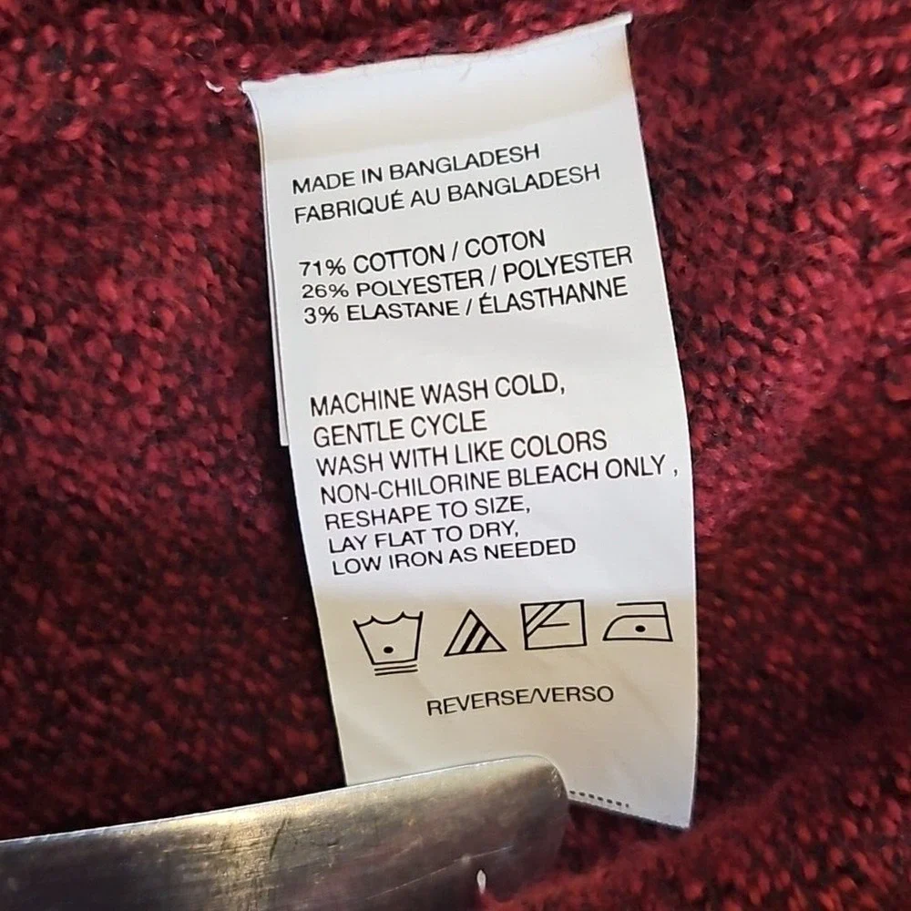 Izod Sweater Men's 4X Big & Tall Red & Grey 1/4 Zip Long Sleeve NWT Quiet Luxury